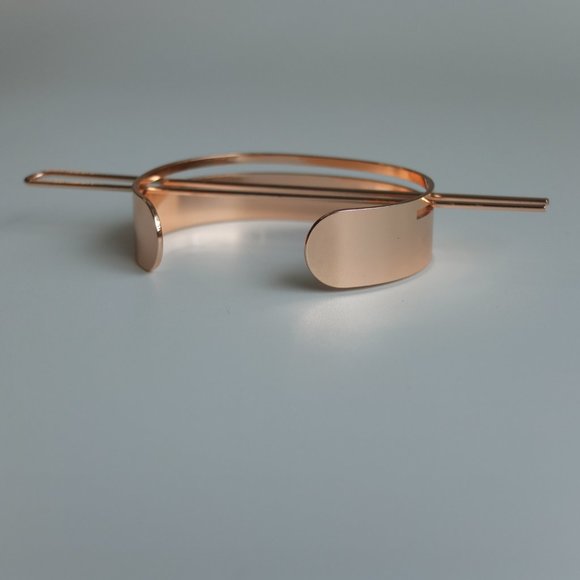Minimalist High Shine Bun Cuff 3 in 1 - Rose Gold - Picture 4 of 8